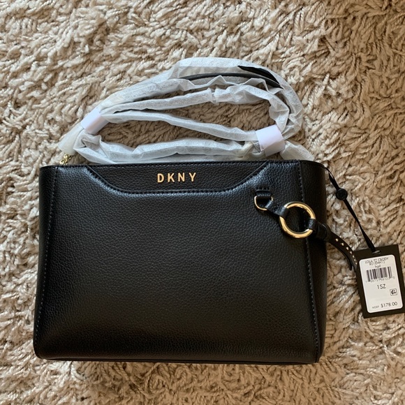donna karan leather crossbody bag